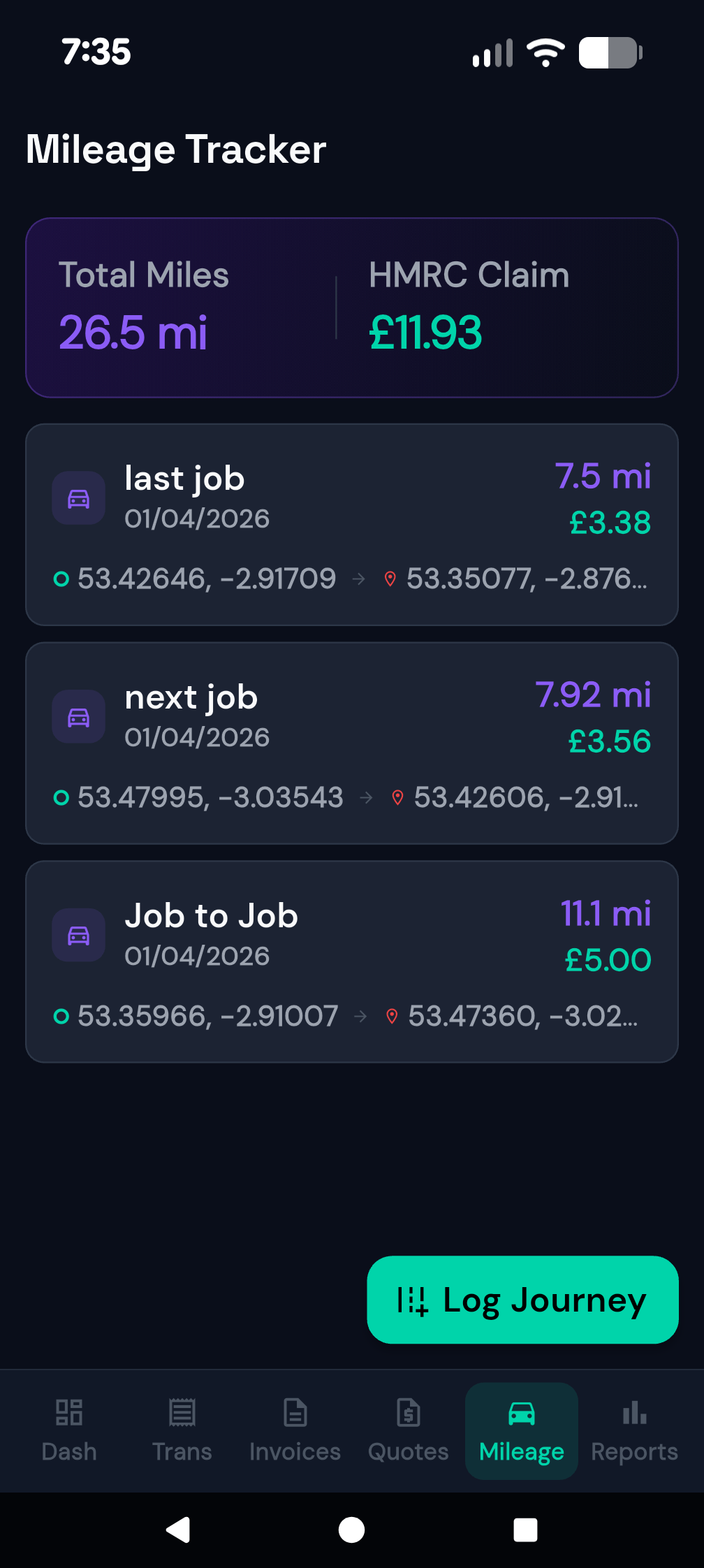 BizTracker App Screenshot 