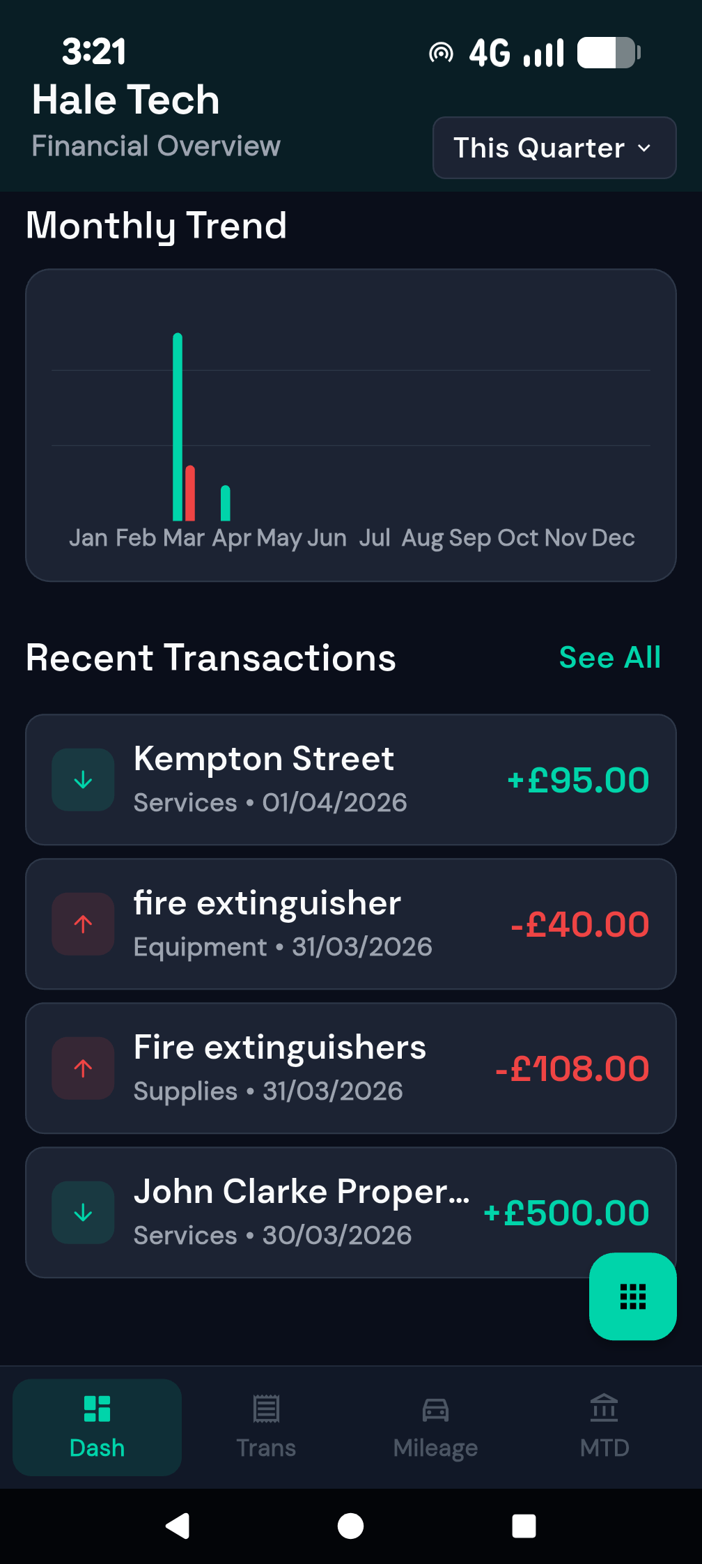 BizTracker App Screenshot 